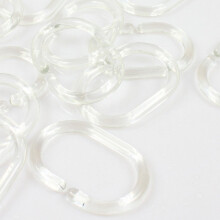 YUEHAO Lot de 24 anneaux de rideaux en silicone transparents