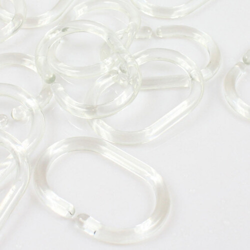 YUEHAO Silikon-Gardinenringe Set transparent 24 Stück