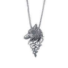 YUEHAO wolf pendant necklace alloy fashion jewelry