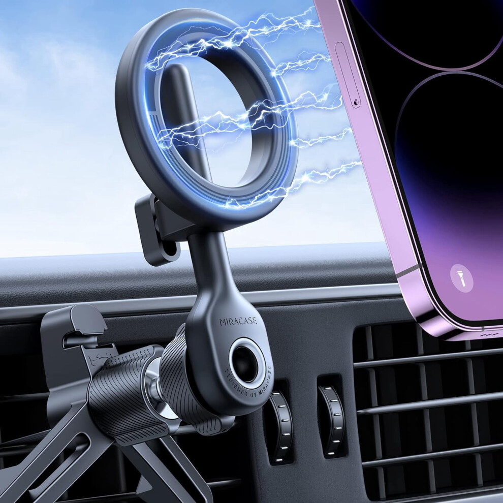 Magsafe Car Mount With Strong Magnets And Metal Vent Clip 9336866762167