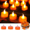 Orange LED Tea Lights Halloween Decoration 12 Pack 2
