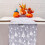 Christmas table runner white gold trees snowflakes 11x108 6