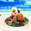 Round Beach Towel Compact Sandproof Quick-Drying Bath Towel 4