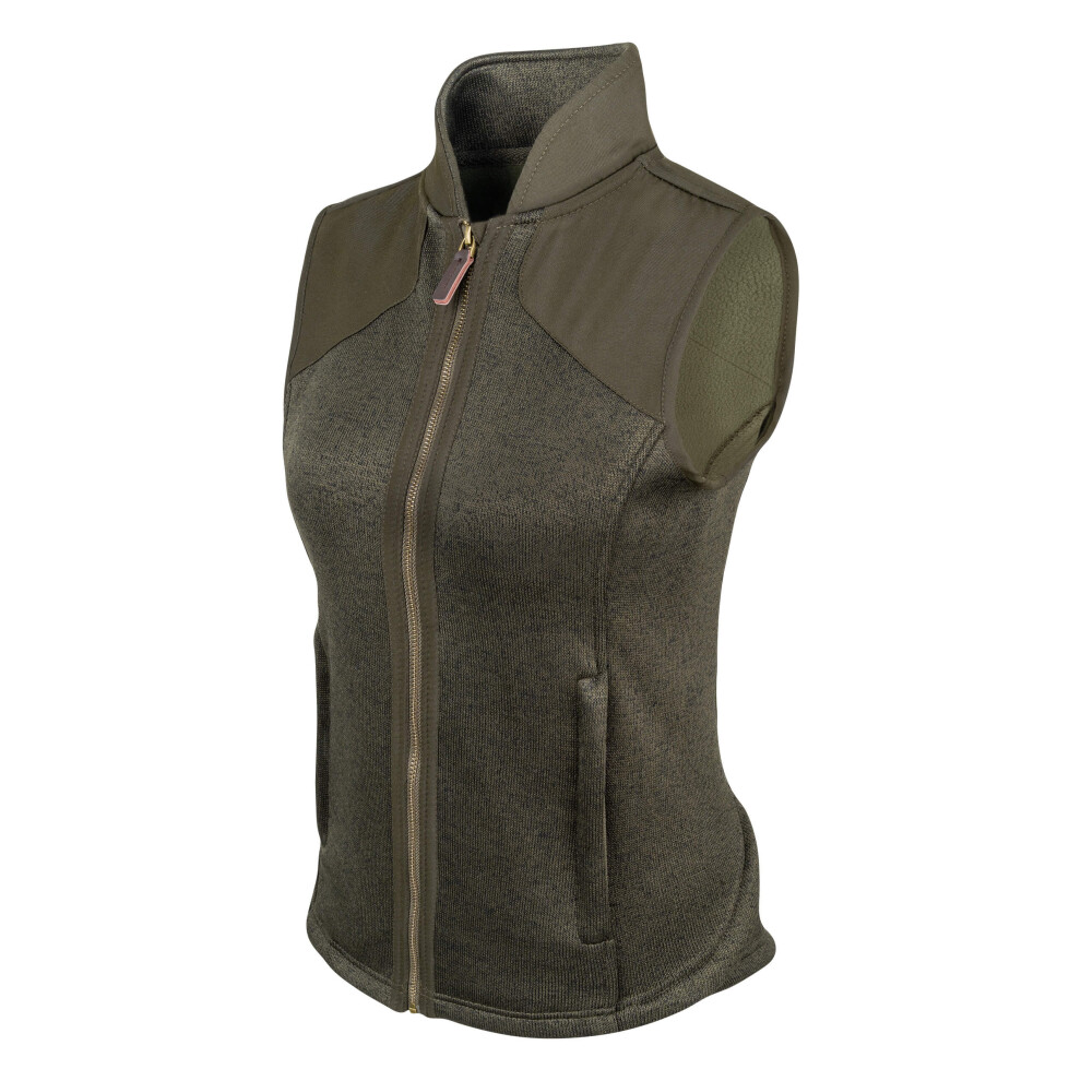 Jack Pyke Ladies Melange Fleece Gilet Dark Olive Small