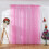 Snowflake Voile Curtains Silver Foil Print Pair 6