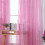 Christmas Snowflake Curtain Pink Soft Washable 1 Pair 4