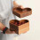 Caja apilable de madera para frutas secas con forma de corazón 4