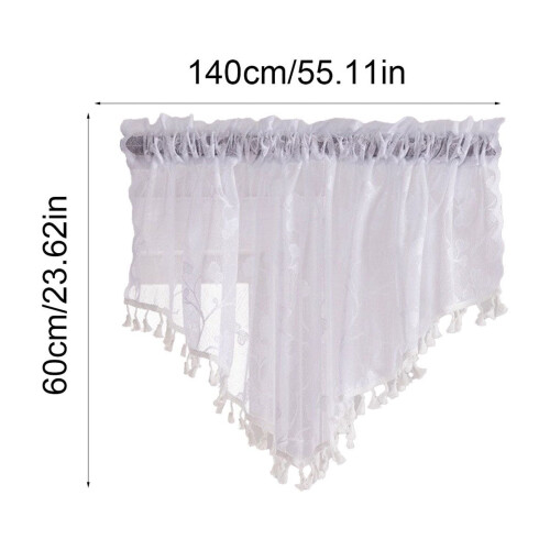 Sheer Valance for Lace Drapes Polyester 55x24 Inch 2
