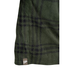 JACK PYKE Junior Polar Fleece Shirt Green Check Small