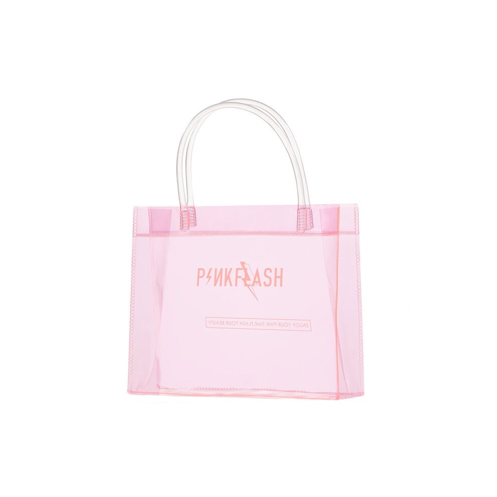 PVC pink transparent handbag tote bag 1 piece