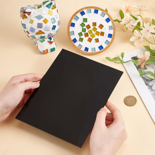 Black Glass Sheet 3mm Thick 5.9x7.9 Inch 2