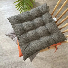 Coussin de chaise décontracté avec attaches, lavable en machine, 45 x 45 cm, lot de 4