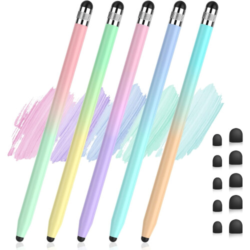 Stylus Pens for Touch Screens Dual-end 5 Pack