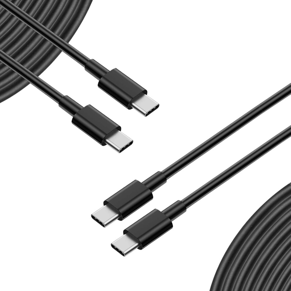 Usb-C To Usb-C Cable 6Ft 60W Pd Fast Charging 2-Pack Black 9336866748659