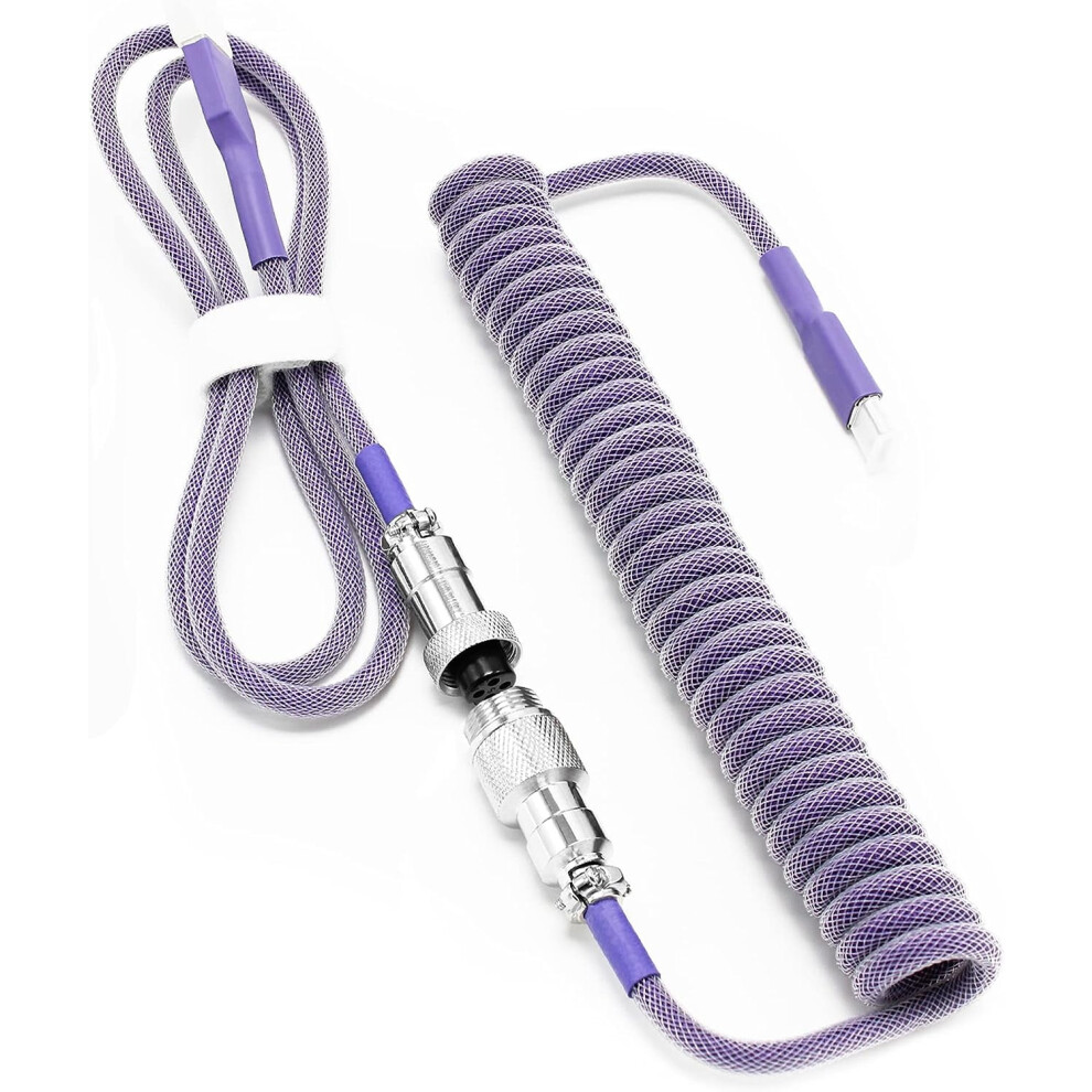 Keyboard Cable Usb-C 5Ft Mechanical Gaming Purple 9336866748697