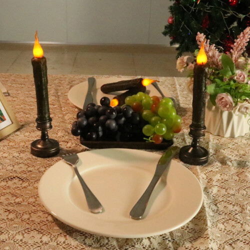 Christmas Taper Candles Real Wax 6pcs 1
