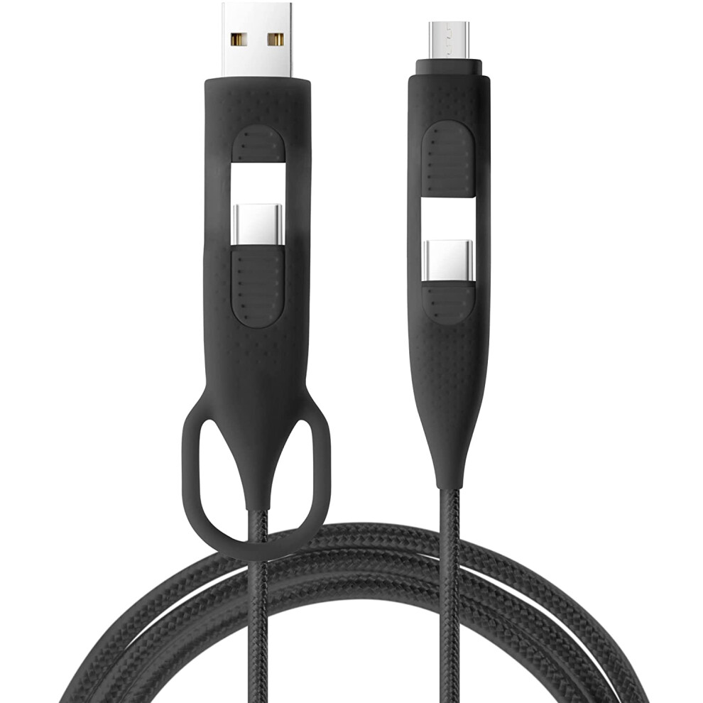 Charging Cable 4-In-1 Nylon Braided Usb-C Usb-A Micro Usb 9336866748772
