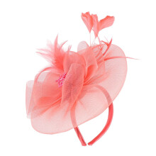 YUEHAO Fascinator Γυναικεία Οργάντζα Kentucky Derby British Bridal Tea Party Καρπούζι Κόκκινο