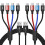 Καλώδιο πολλαπλής φόρτισης 2Pack4FT4in1Πλεγμένο νάιλον καλώδιο γρήγορης φόρτισης 1
