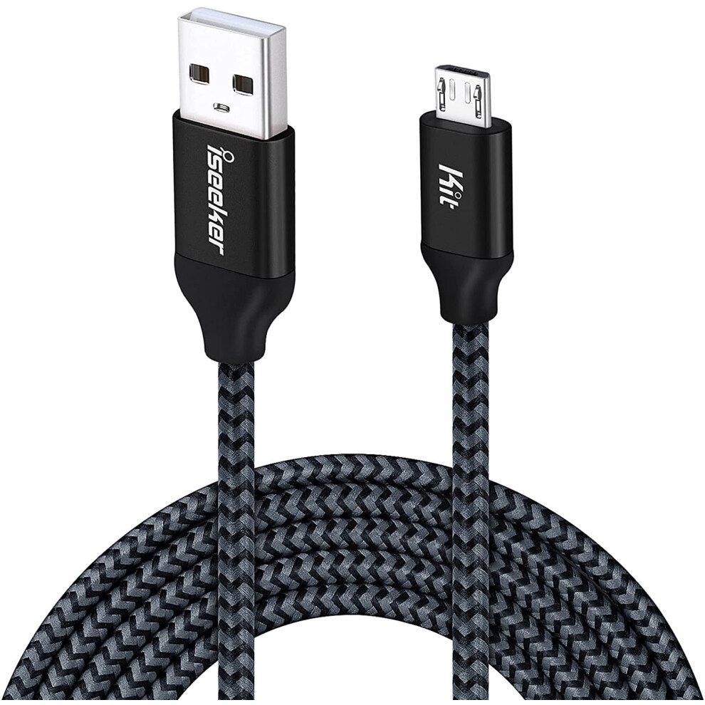 Micro Usb Cable For Ps4 15 Ft Braided Black 9336866755671