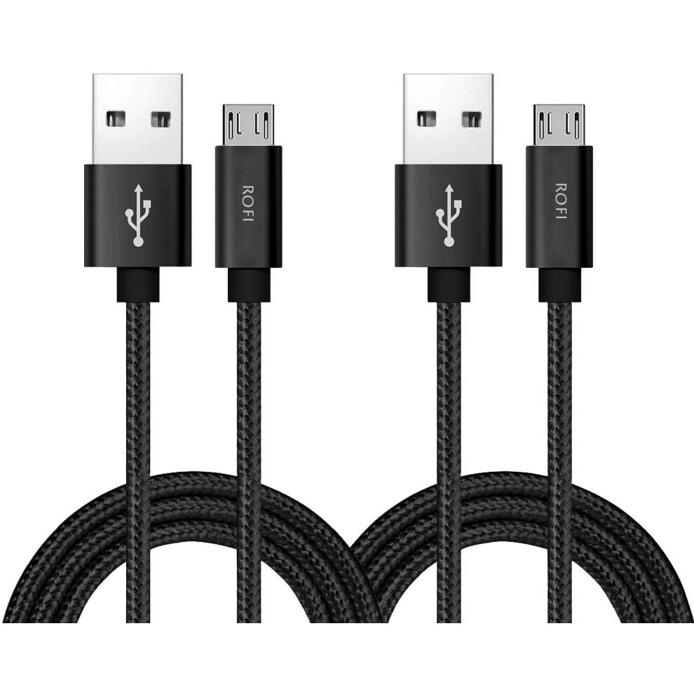 Micro Usb Cable Nylon Braided 0.6M 2 Pack Light 9336866755893