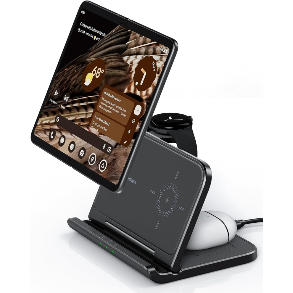 Wireless Charger For Google Pixel Fold 25W 3-In-1 Stand 9336866756210