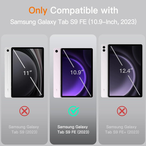 Θήκη για συμβατό με Samsung Galaxy Tab S9FE 10.9 ιντσών με βάση S Pen, λεπτή προστατευτική θήκη 1