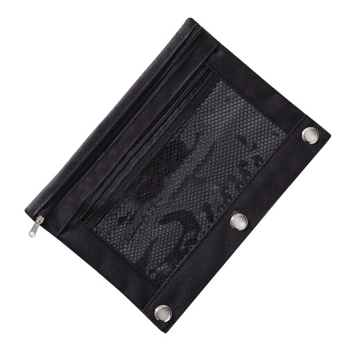YUEHAO pencil case with transparent window black