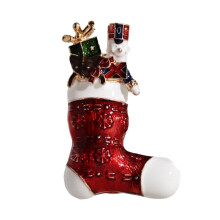 YUEHAO Christmas brooch set with rhinestone snowman and