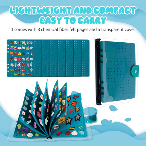 Enamel Pin Display Book 8 Pages Clear PVC Cover 2