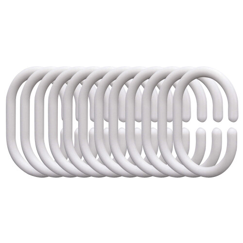 Ensemble de 12 anneaux de rideaux en silicone transparent