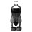 Women's Wet Look Leather Bodysuit Mesh Patchwork Halter 5