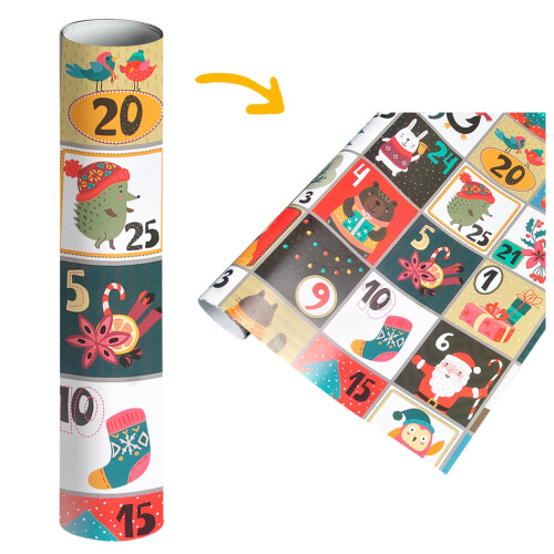 Christmas wrapping paper classic Santa pattern 75cm x 51cm 1