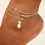 Alloy Pineapple Star Double-Layer Anklet 5