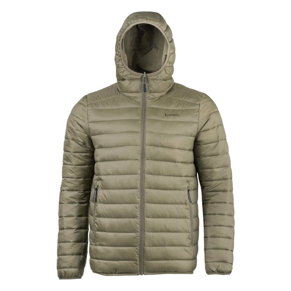Speero Mens Hooded Reversible Waterproof Jacket Green Large