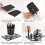 Acrylic makeup brush drying rack black 28-slot 5