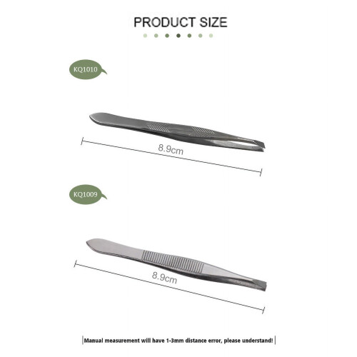 Stainless Steel Flat Eyebrow Clip 1 Piece 2