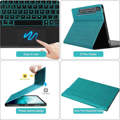 Samsung Galaxy Tab S8 Plus/S7 FE/S7 Plus keyboard case 12.4 1