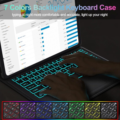 Samsung Galaxy Tab S8 Plus/S7 FE/S7 Plus keyboard case 12.4 2