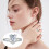 Hjertering-smykker Dame Rhinestone Sølvring Størrelse 11 2