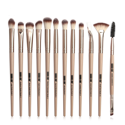 Eyeshadow Brush Set Skin Tone Soft Bristles 12 pcs