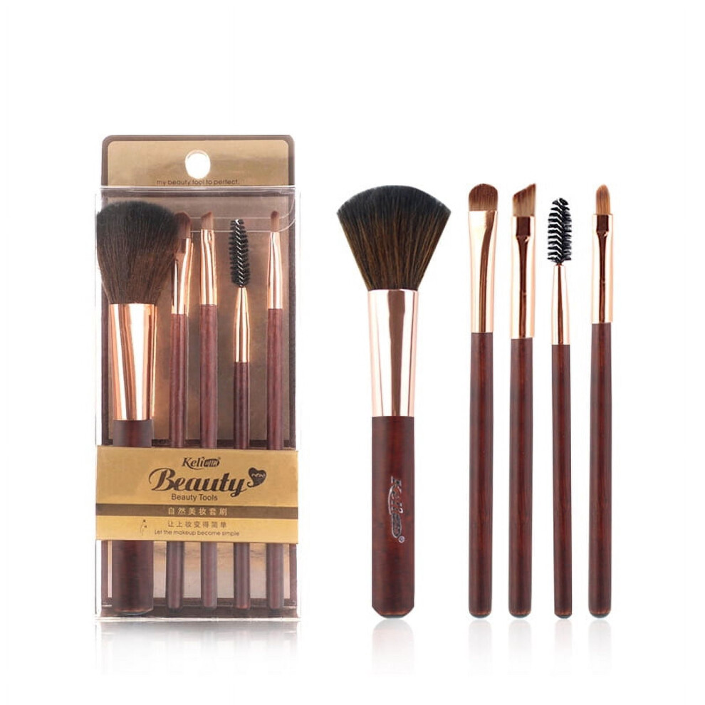 Makeup Brush Set Portable Eyeshadow and Blush Brushes 5pcs