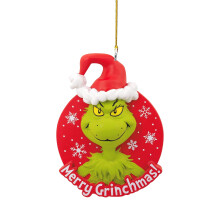 Grinch Christmas acrylic ornament green monster flat