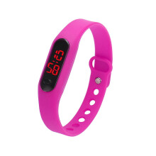 Montre numérique LED MIARHB en caoutchouc noir pour femmes et hommes