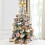 Rose gold mini Christmas tree with LED lights 55cm 1
