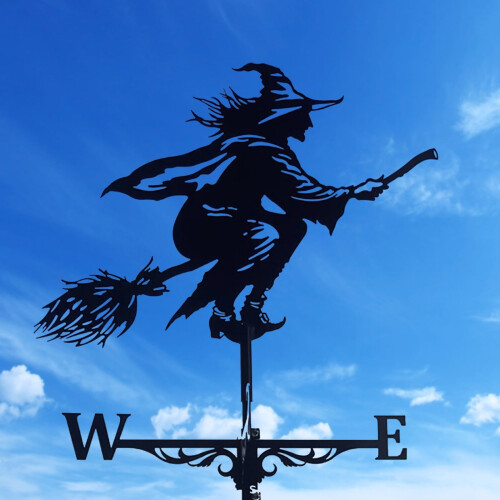 Girouette, indicateur de direction du vent, forme de sorcière 1