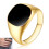 Jacenvly wedding ring set polished copper biker signet ring 4