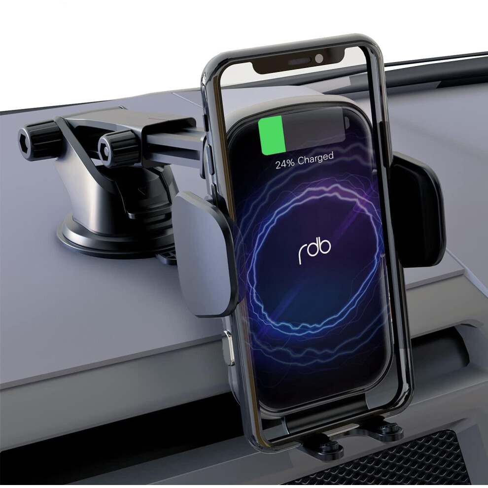 Wireless Car Charger Qi Fast Charging 15W Auto Clamping 9336866761474
