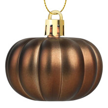 Mini Pumpkin Hanging Ornaments Brown 12 Pcs