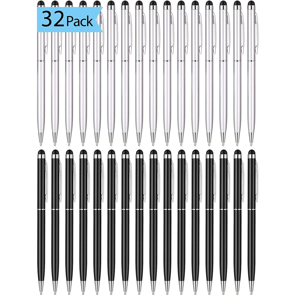 Stylus Pen For Touch Screens 2-In-1 Metal Ballpoint Fine 917087535373